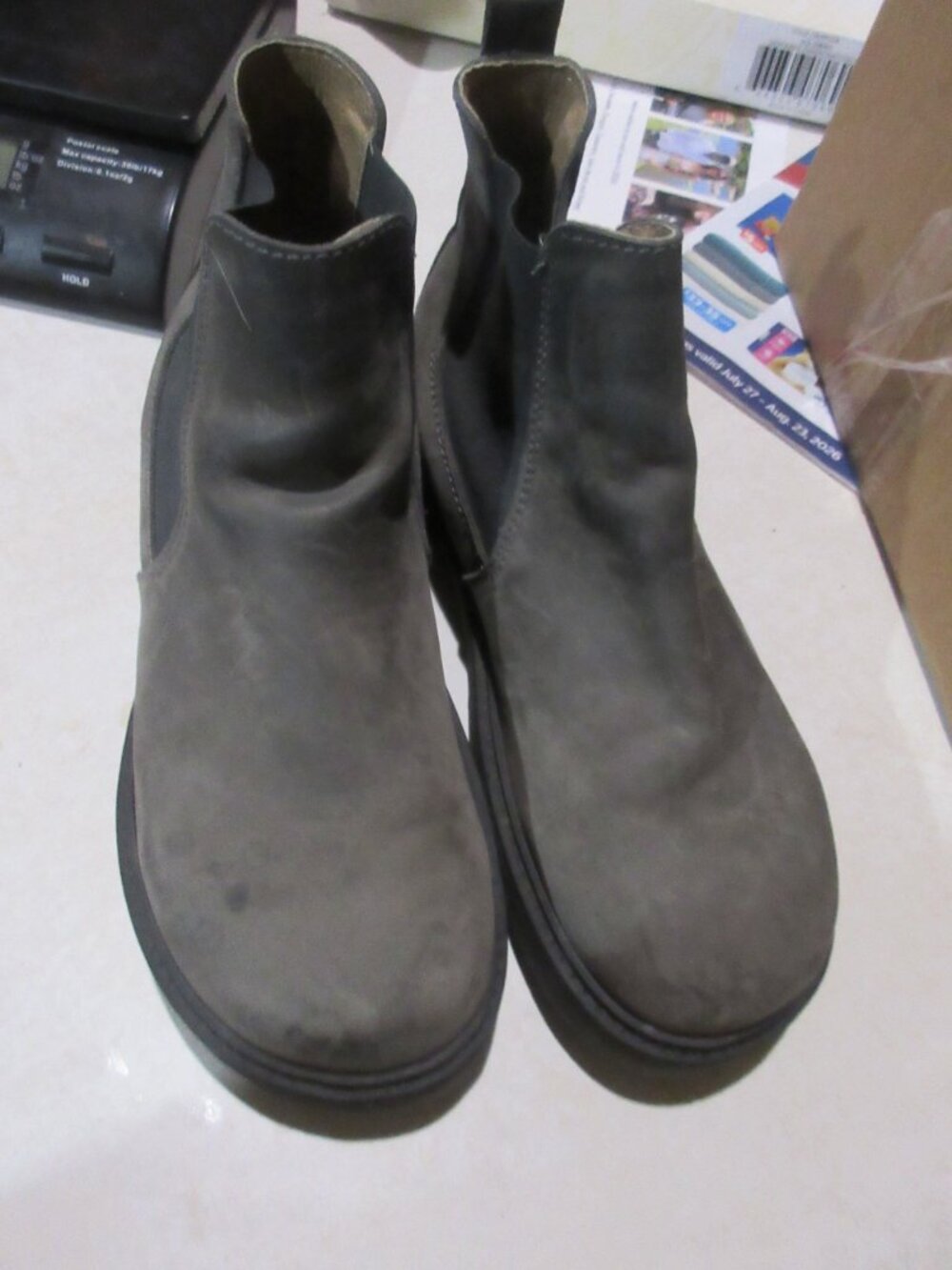 Birkenstock Stalon ll Chelsea gray Pull On Leather Boots Womens SZ 39 E 8 N - Picture 2 of 7